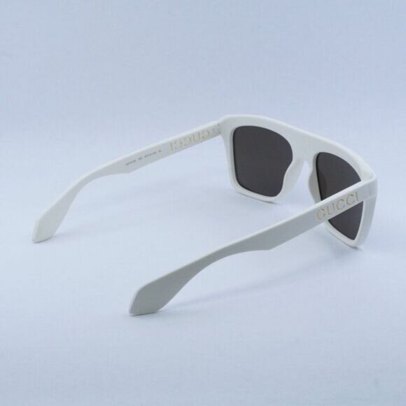 ?️ New Gucci GG1570S 003 Sunglasses - Matte White Frame, Brown Lenses main image 12